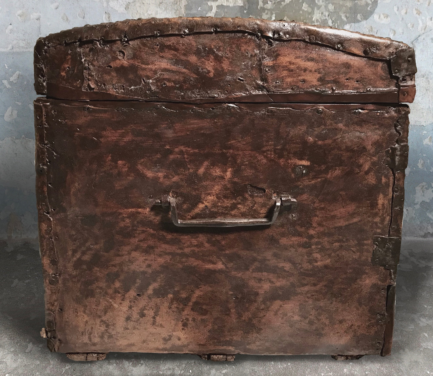 Leather Domed Top Marriage Chest 1676