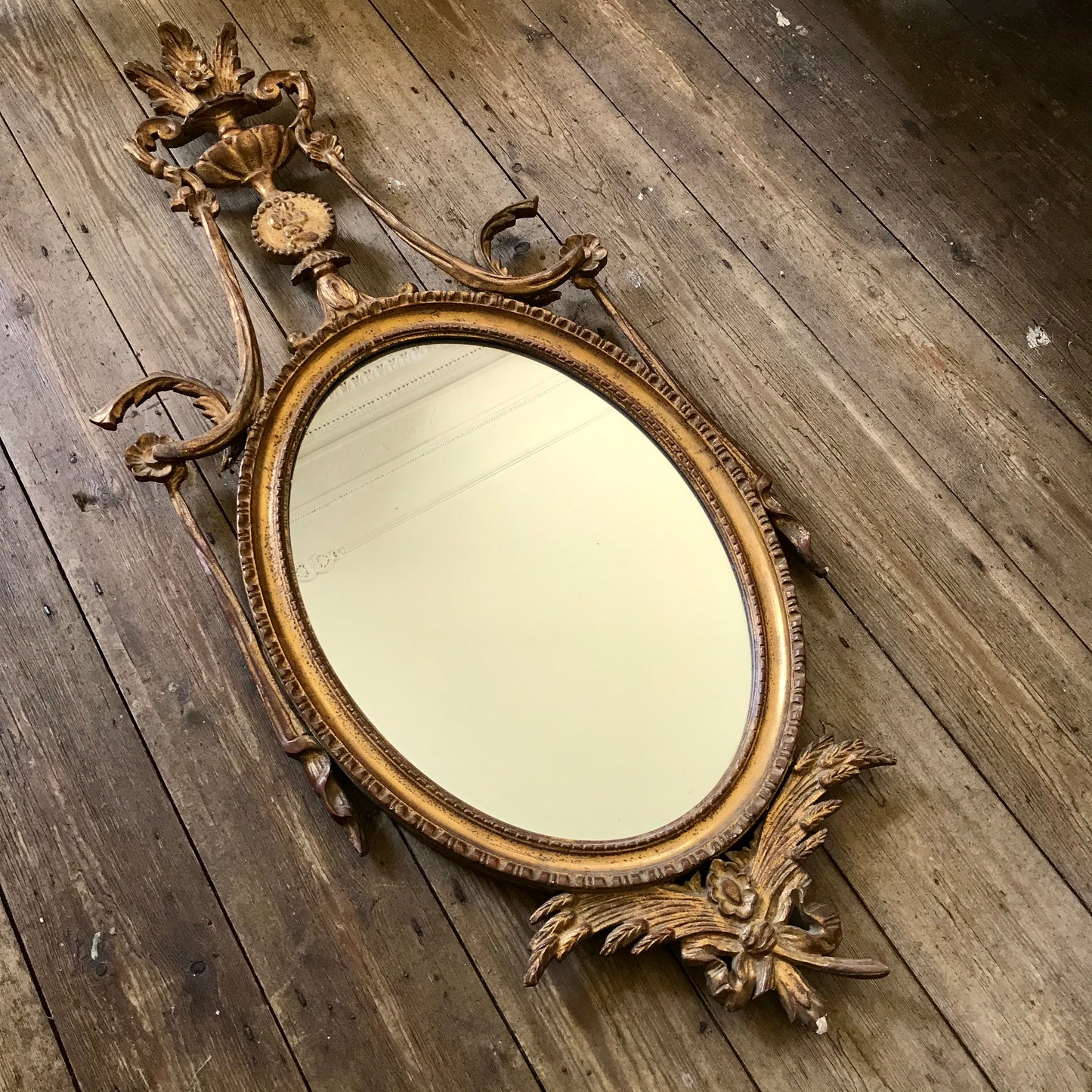 Late 19th Century Classical Style Oval Mirror