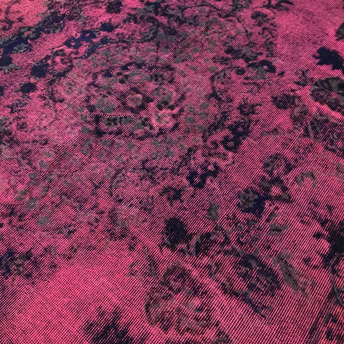 Antique Artisan Re-Worked Turkish Carpet Fuchsia