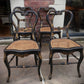 Set of 4 Ebonised French Salon Chairs