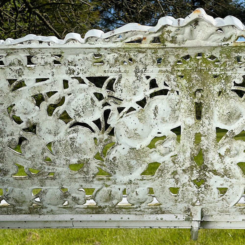 Nasturtium Bench in Aluminium, after Coalbrookdale from Crowe Hall, Bath