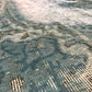 Antique Artisan Re-Worked Turkish Carpet Faded Turquoise