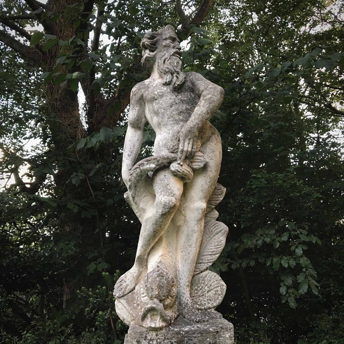 Life Scale Statue of Neptune with Dolphin