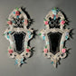 Pair of Italian Venetian Murano Glass Mirrors Early 20th Century