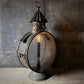 Large 19th Century Rustic Provincial Brass Candle Lantern