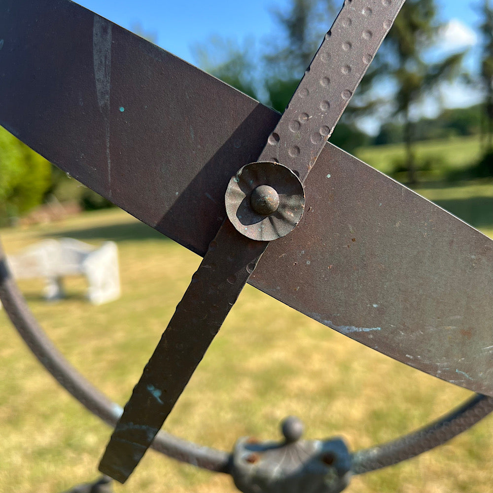 Armillary Sphere Sundial on Roman Column