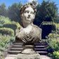 Carrara Marble Bust of Flora on Plinth Late 20th Century