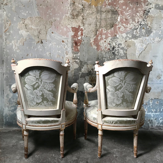 Pair of Louis XVI Fauteuils c.1800