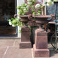 Pair of French Cast Iron Urns with Plinths