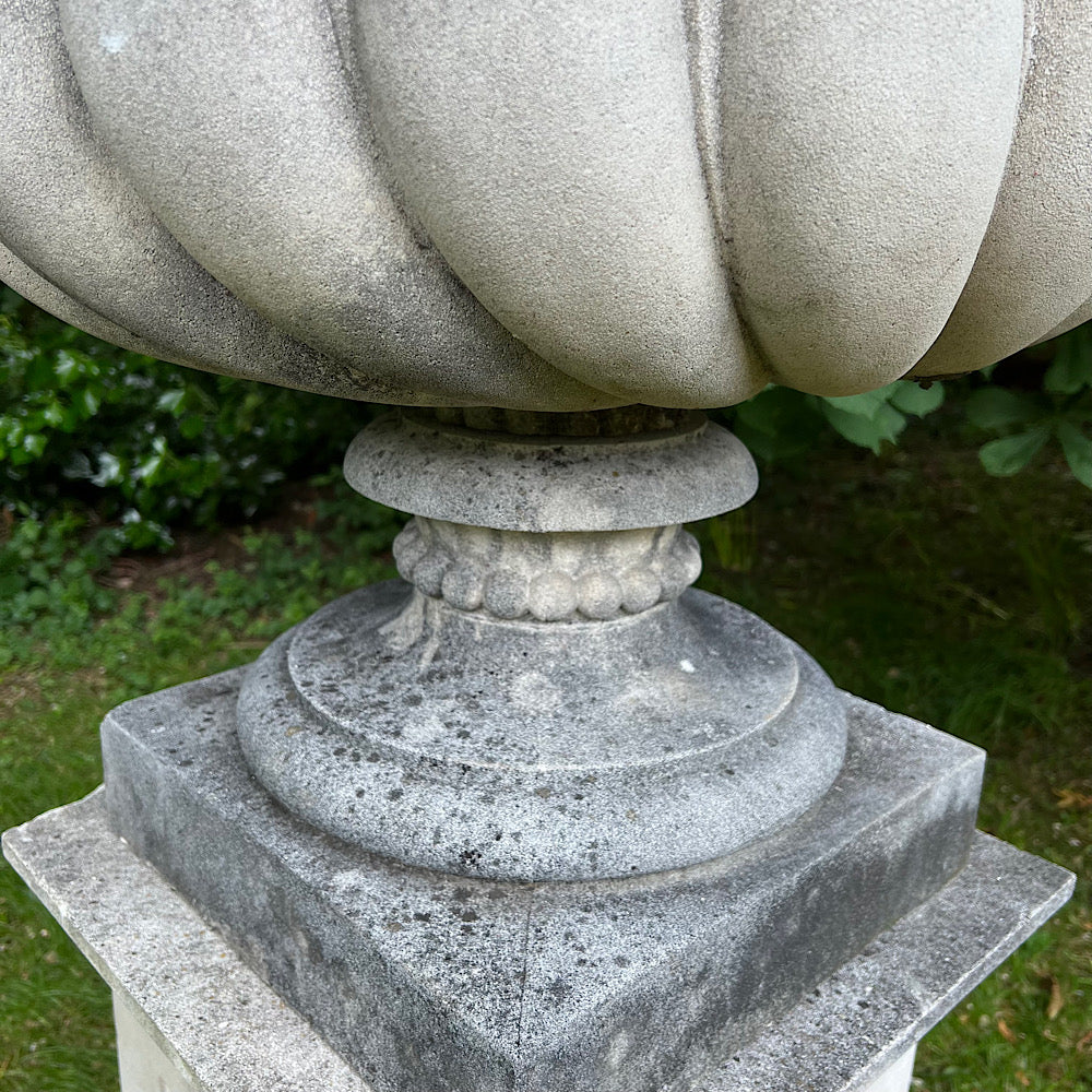 Large Centrepiece Urn & Plinth Late 20th Century