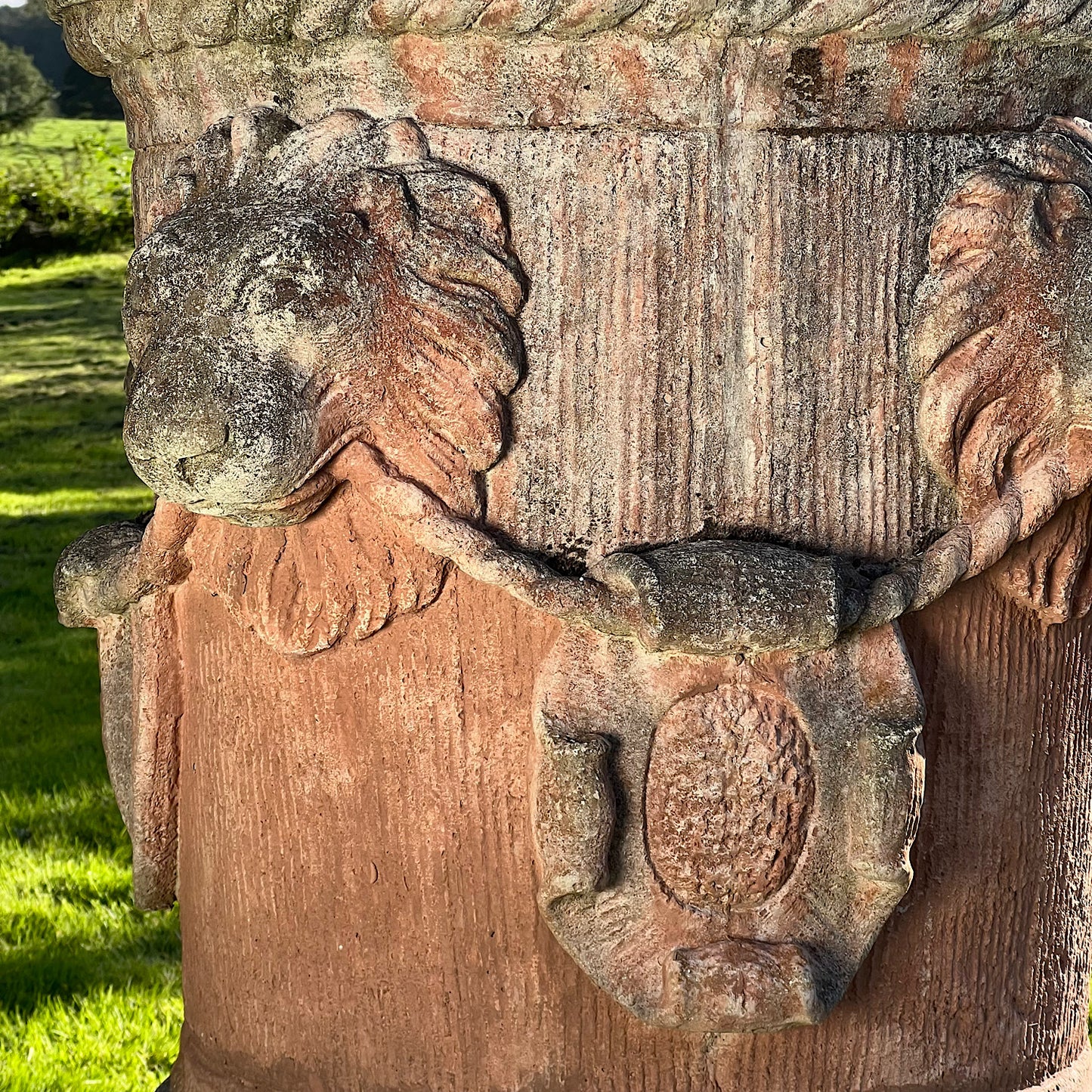 Renaissance Style Terracotta Lion Well Head