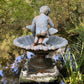 French Single Tier Cast Iron Cupid with Goose Fountain