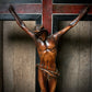 Flemish Crucifix in Veneered Red Tortoiseshell and Carved Fruitwood Corpus Christi 18th Century