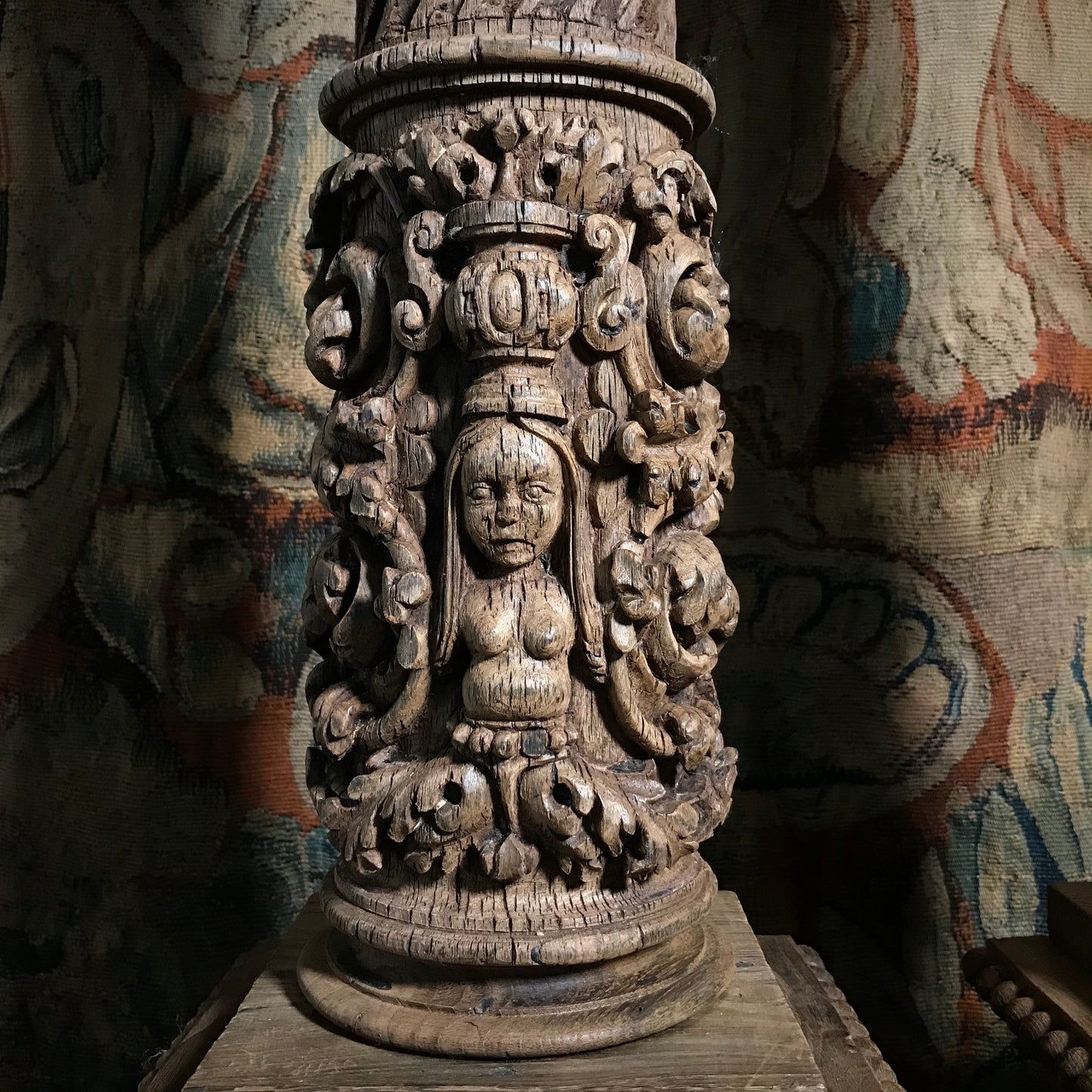 Pair of Ornately Carved Columns c.1650