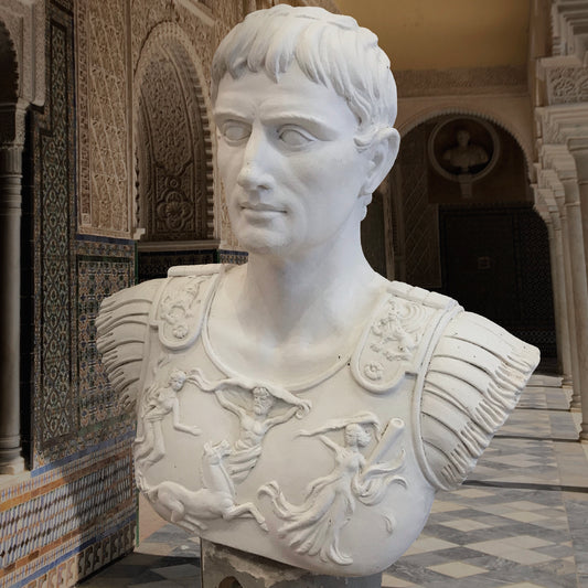 Emperor Cesar Augustus Plaster Bust