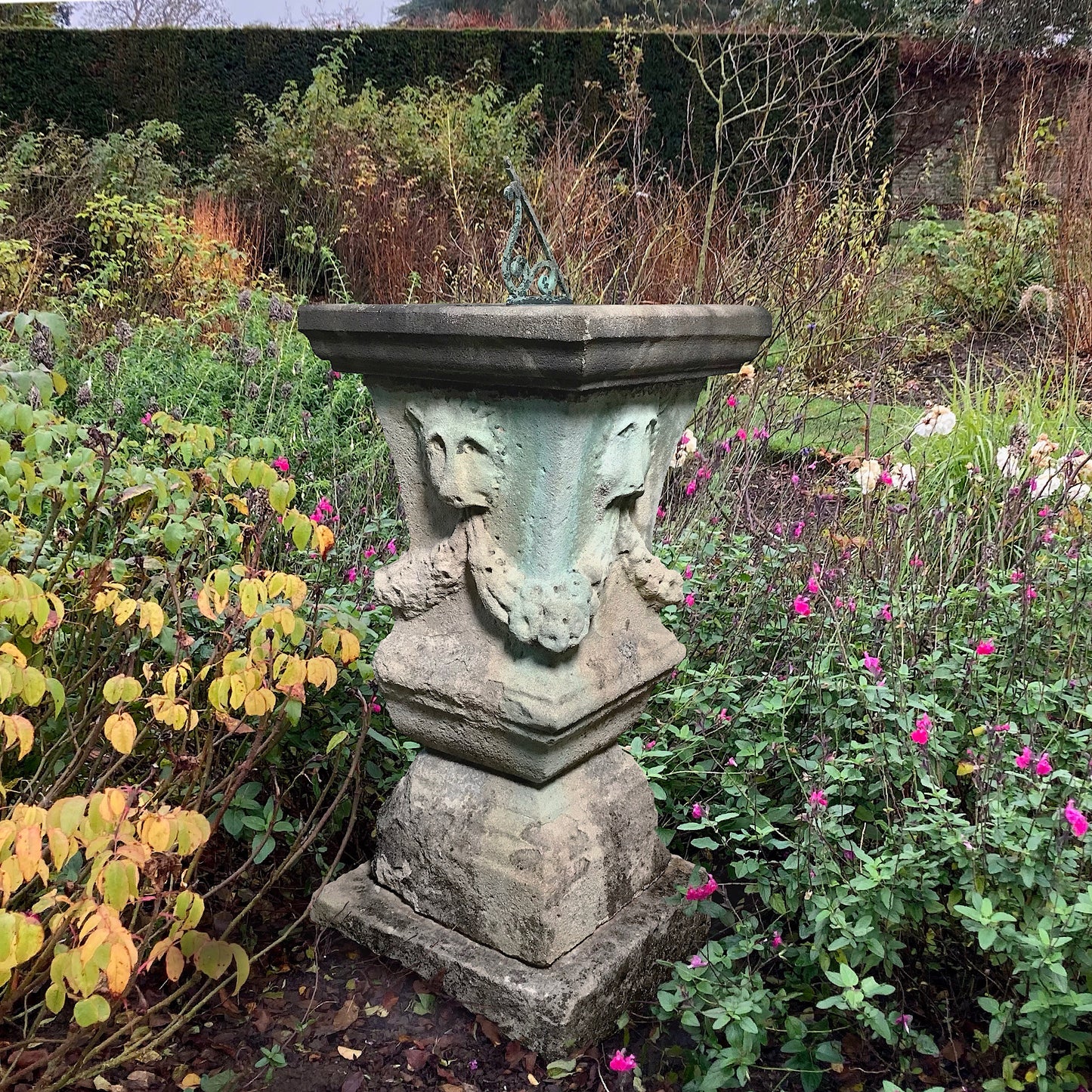 16th Century French Renaissance Lion Column Sundial