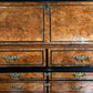 Rare Burr Satin-Birch Bureau Bookcase with Pewter Inlay c.1750