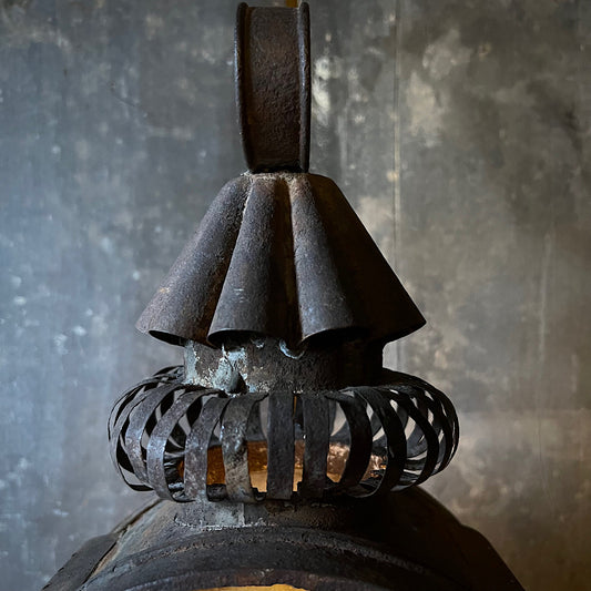 Rustic 19th Century Tin Candle Lantern