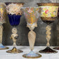 Stunning Collection of Five Venetian Murano Goblets