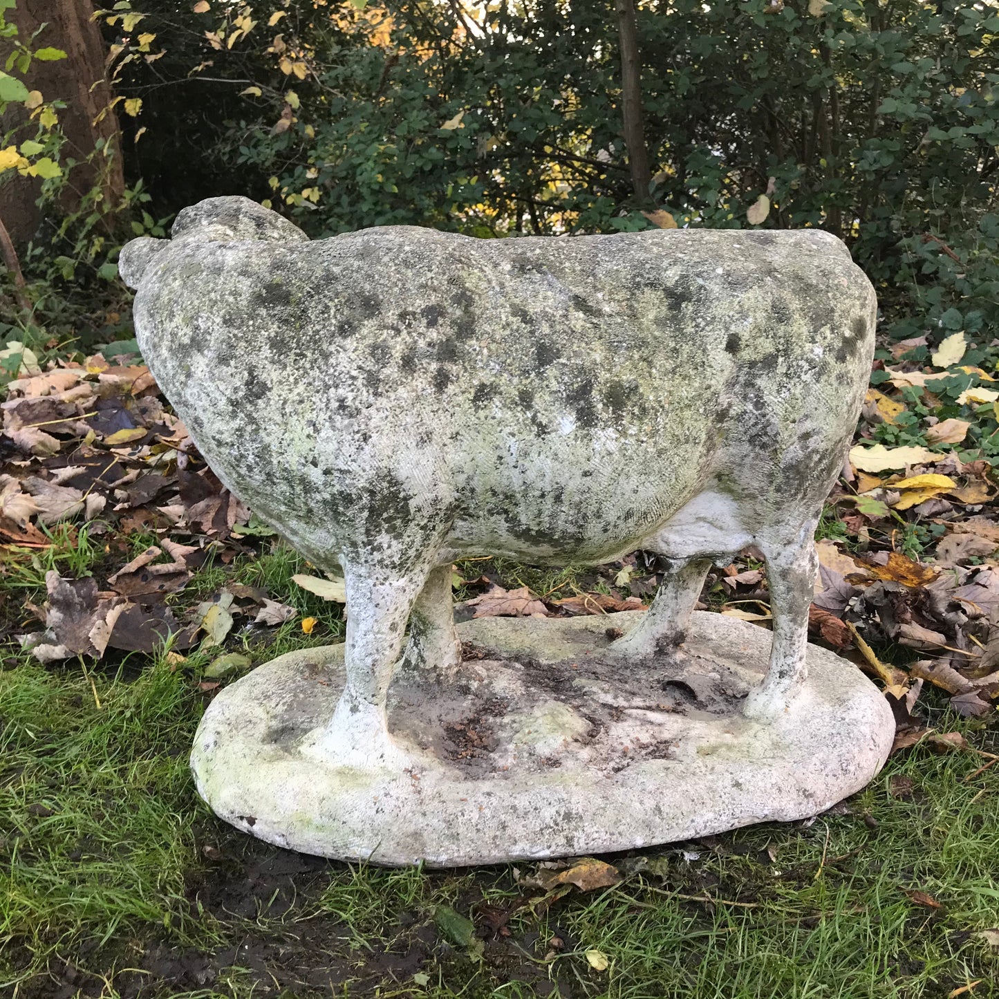 Weathered Cow Statue c.1930