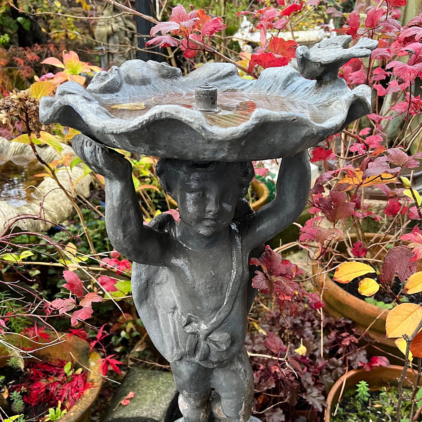 English Lead Cherub Fountain c.1890