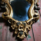 Gilded Cartouche-Form Mirror Late 19th Century.