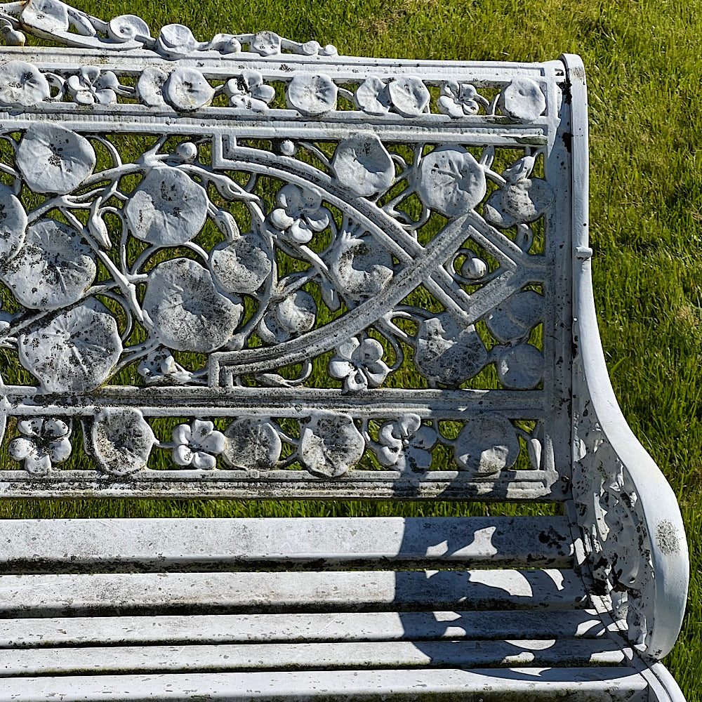 Nasturtium Bench in Aluminium, after Coalbrookdale from Crowe Hall, Bath