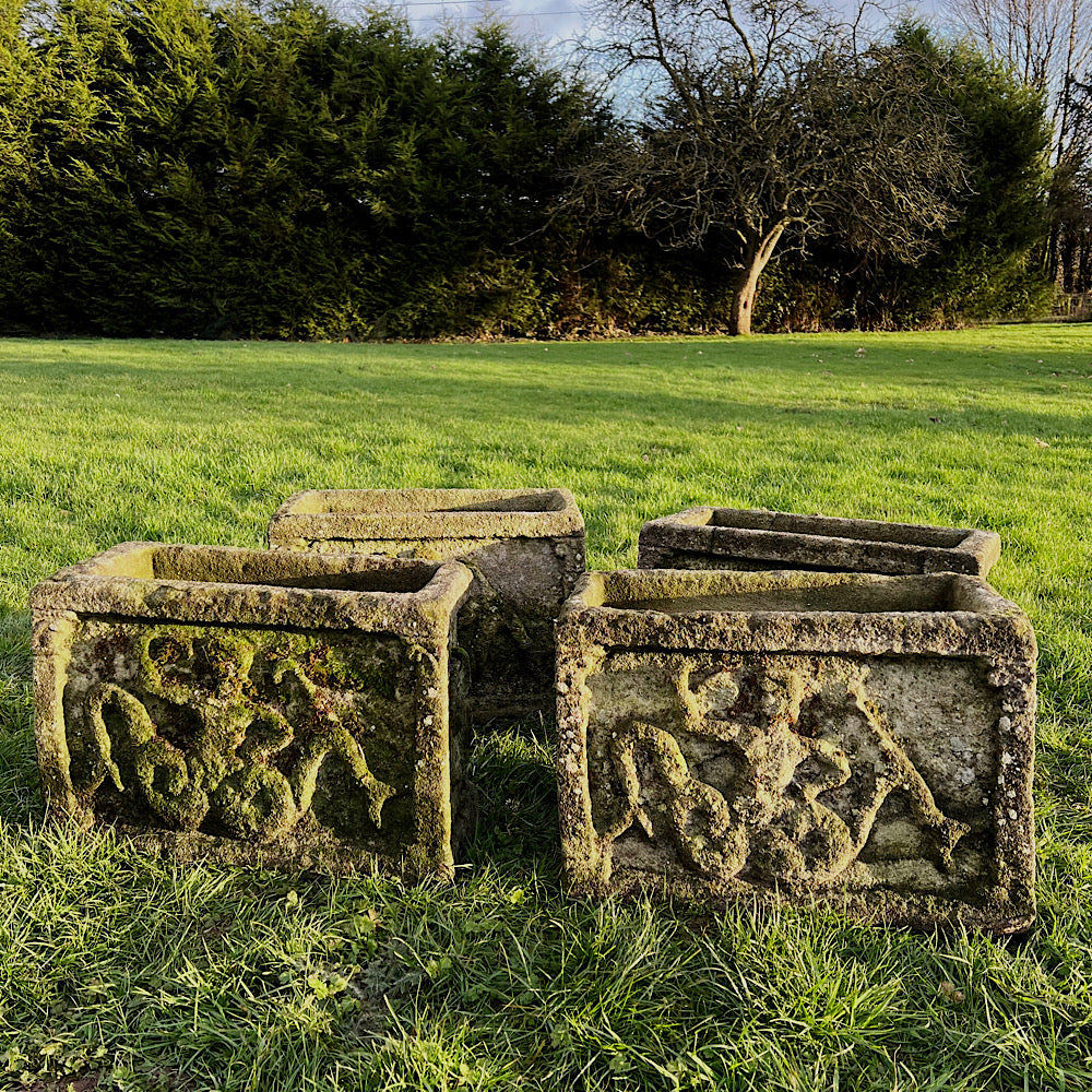 Set of Four Merman Planters c.1930