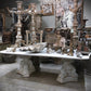 Cast Iron Lions Paw and Acanthus Leaf Carrara Marble Dining Table
