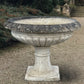 A Pair of Monolithic Carrara Marble Urns Mid 20th Century