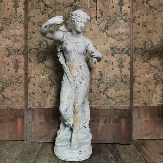 Humphrey Hopper Regency Stucco Plaster Statue of a Maiden c.1820