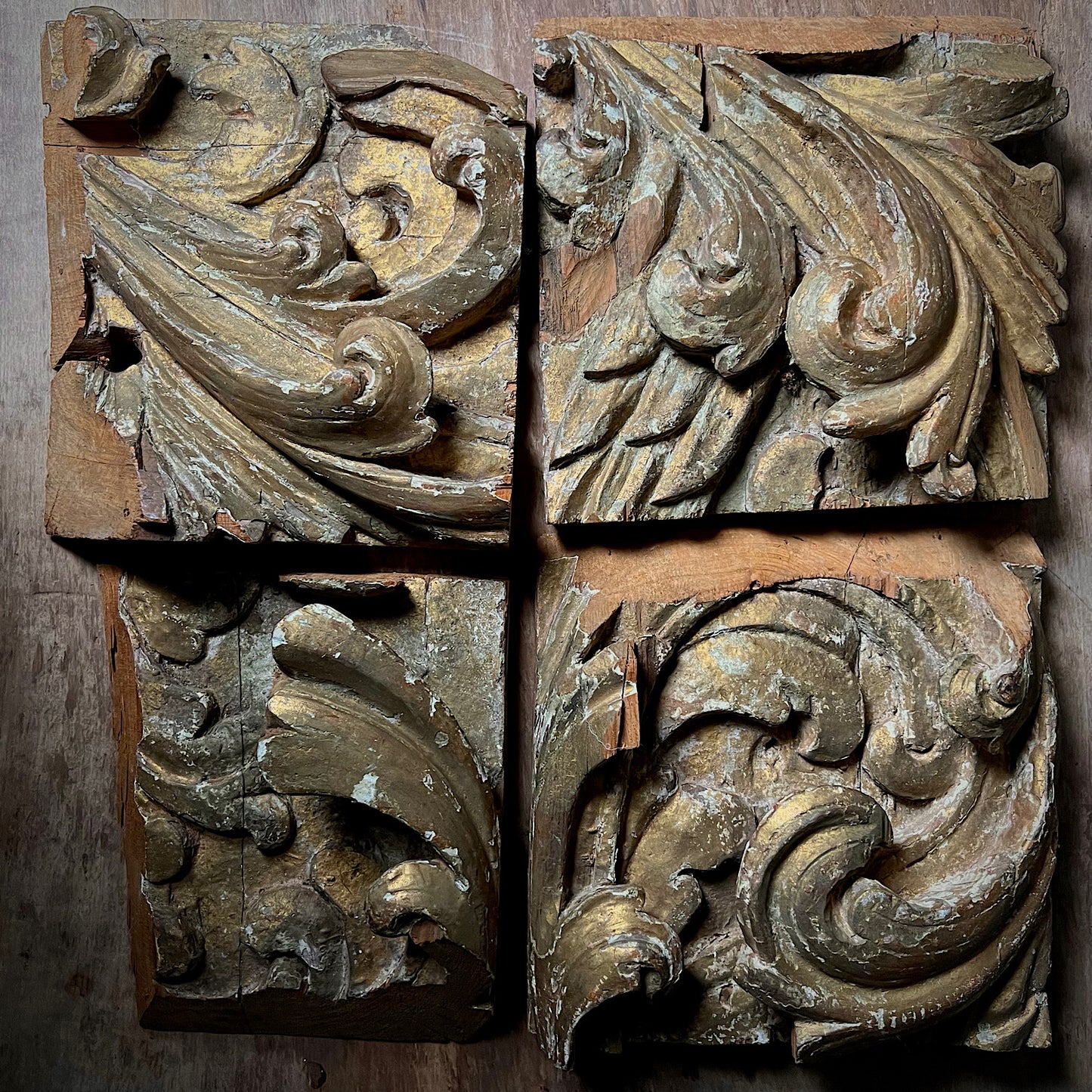 Collection of Carved Baroque Scroll Fragments c.1680