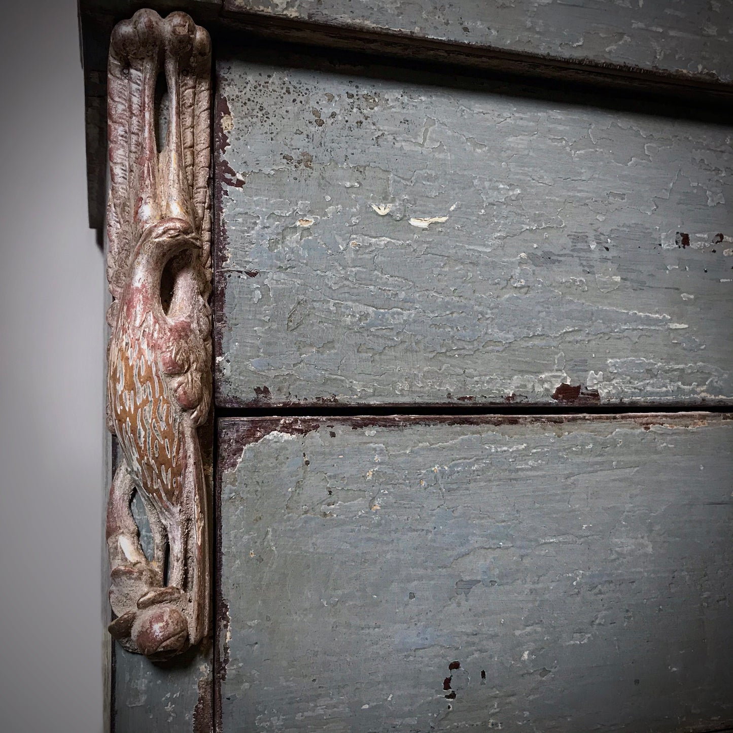 Gustavian Light Powder Blue-Painted Commode c.1780