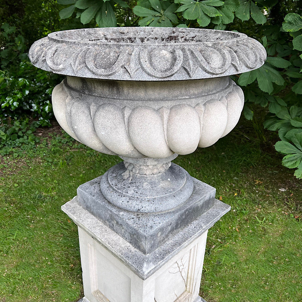 Large Centrepiece Urn & Plinth Late 20th Century