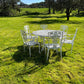 Victorian Round Garden Set with 6 Chairs in Aluminium, from Crowe Hall, Bath