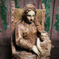 Italian Polychrome Enthroned Madonna and Child c.1680