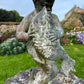 French Bronze Boy Holding Carp Fountain