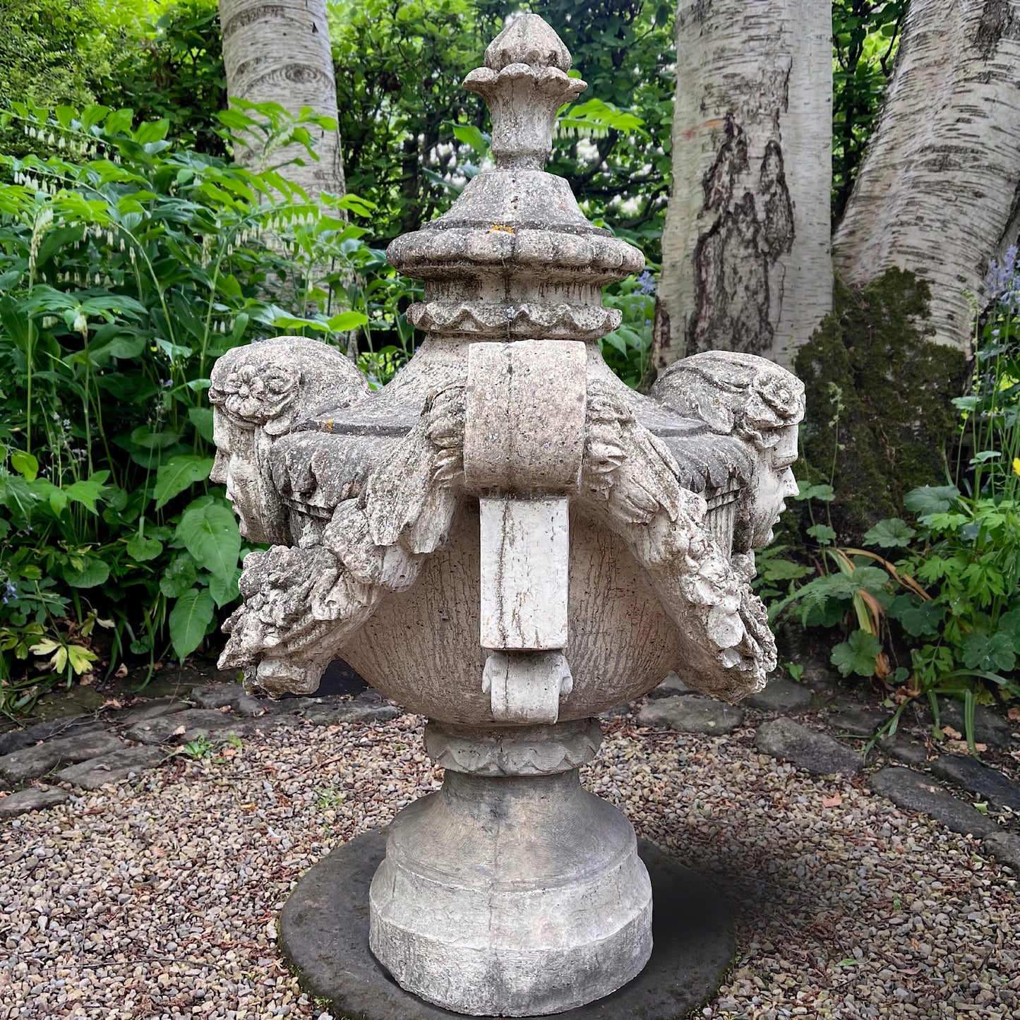 Giant Centrepiece Urn with Gothic Heads