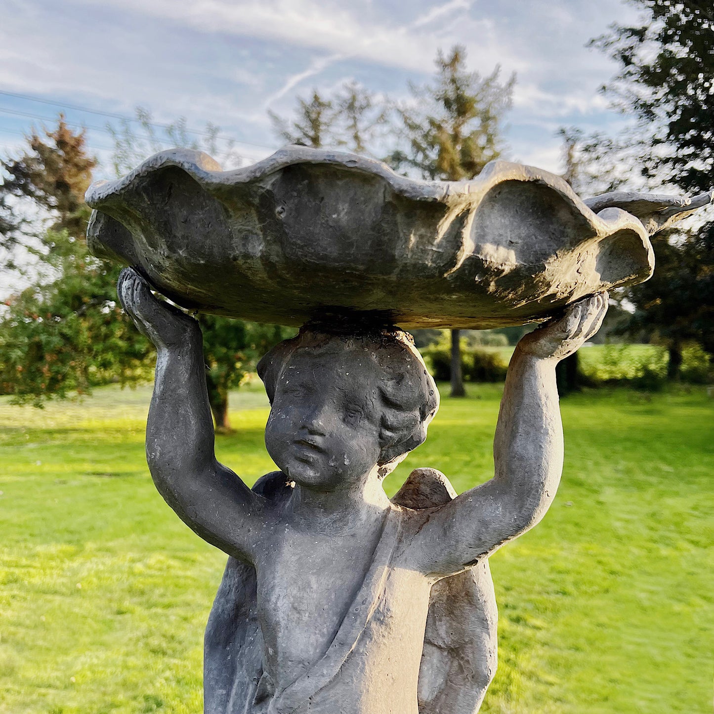 English Lead Cherub Fountain c.1890