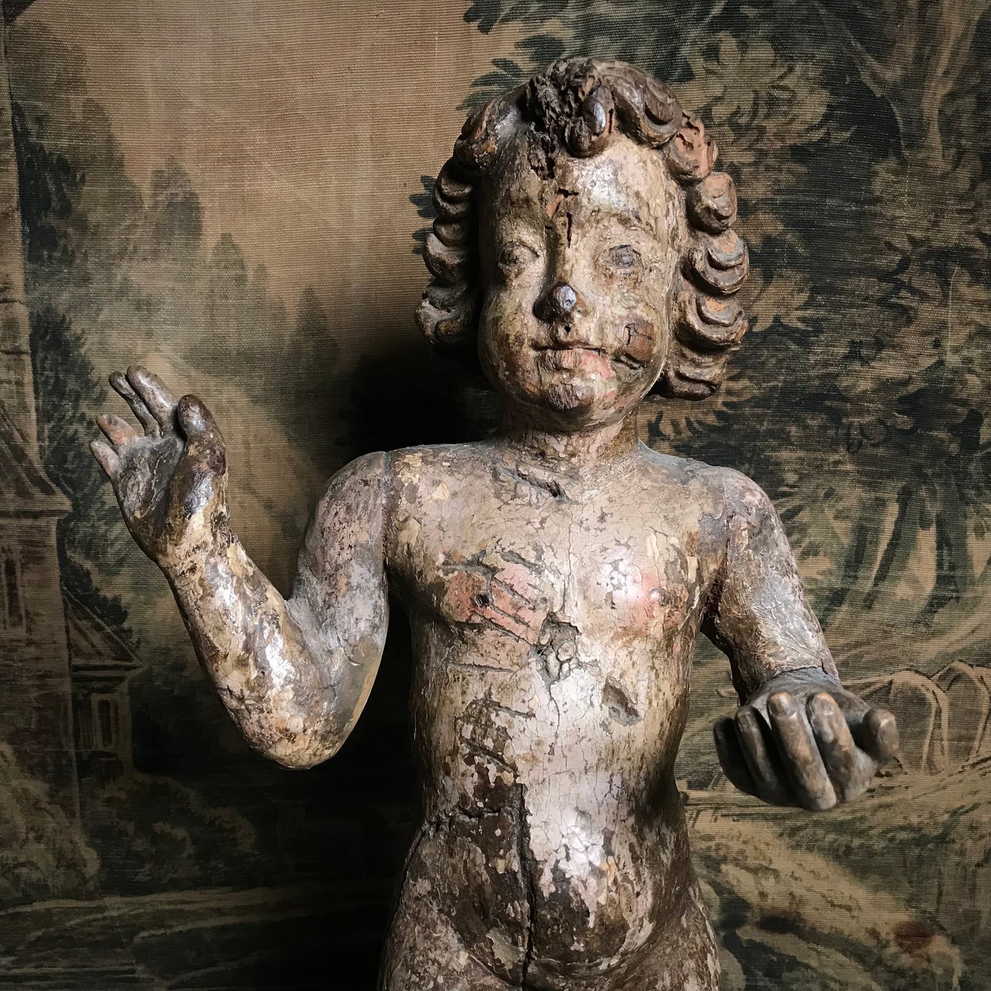 Polychromed Dancing Putto c.1680