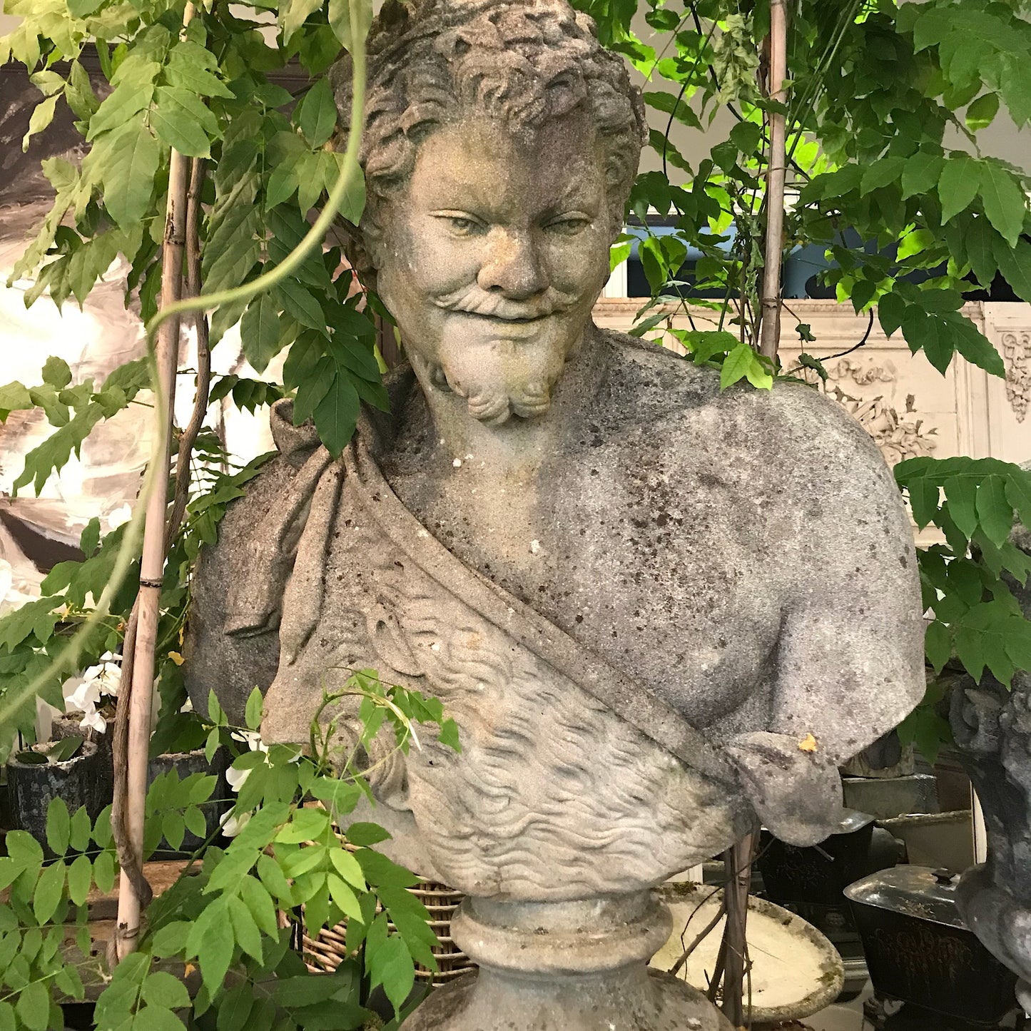 Bacchus Bust and pedestal