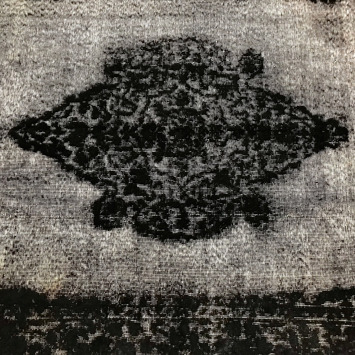 Antique Artisan Re-Worked Turkish Carpet Black