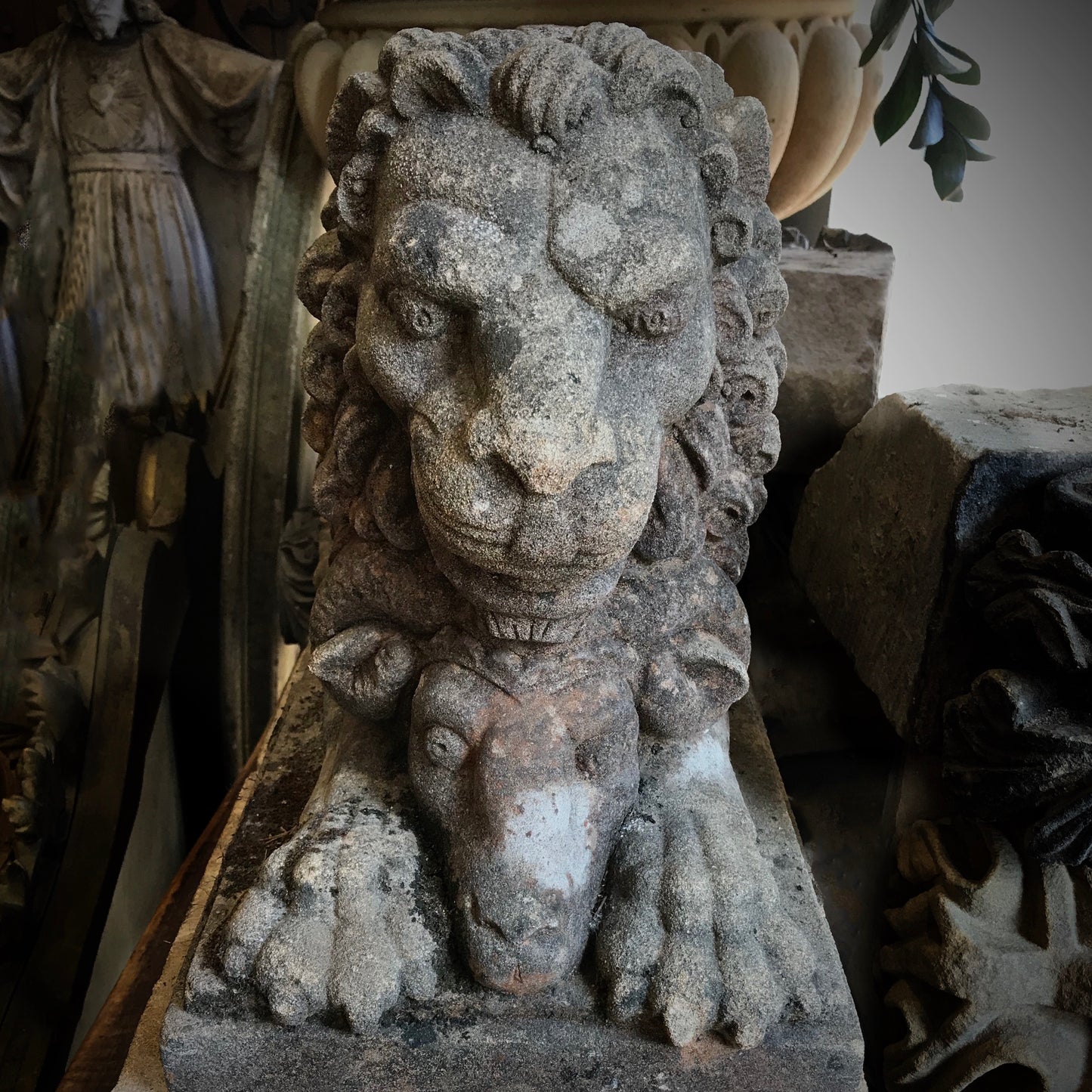 Pouncing Lion Sculpture