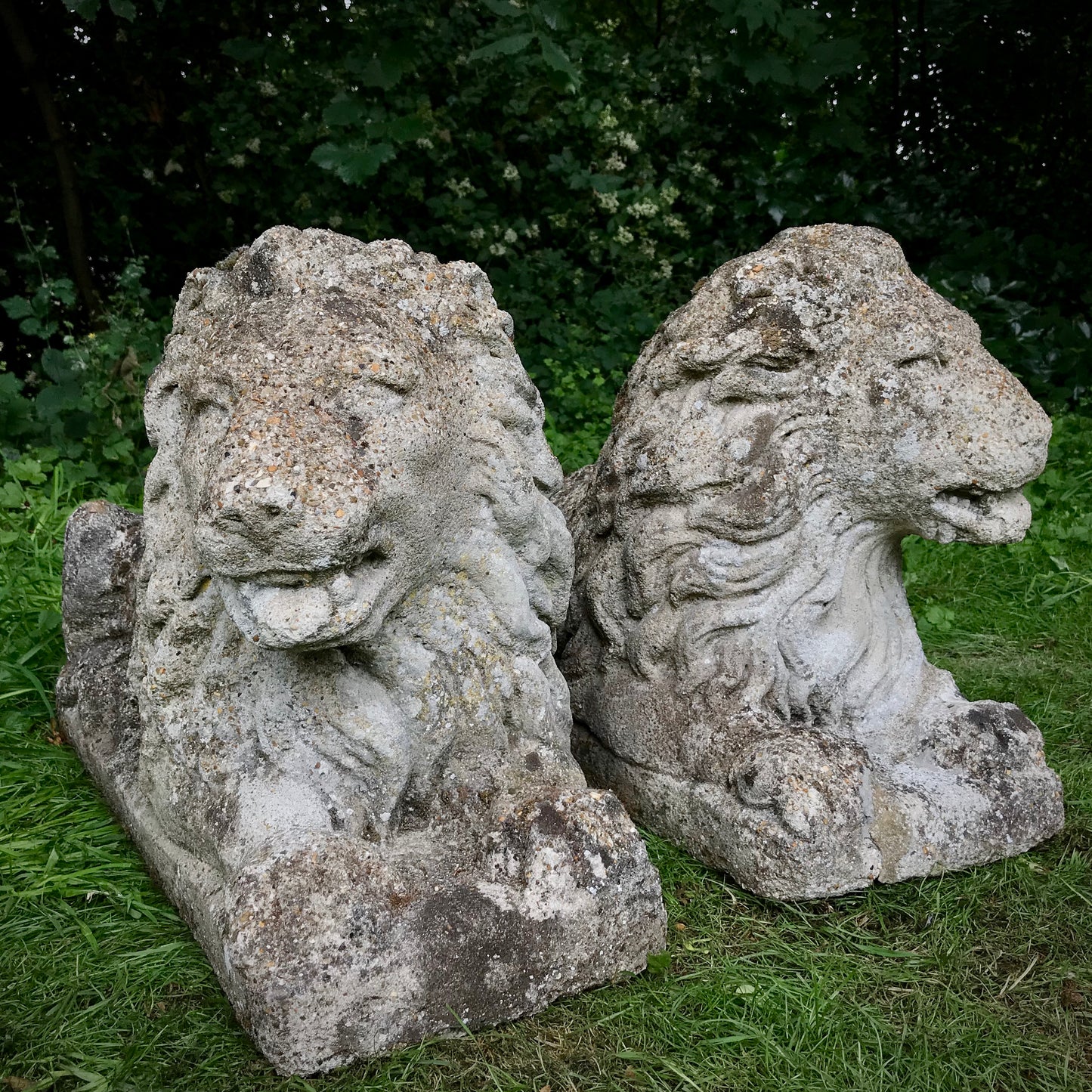 Pair of Recumbent Lions c.1930