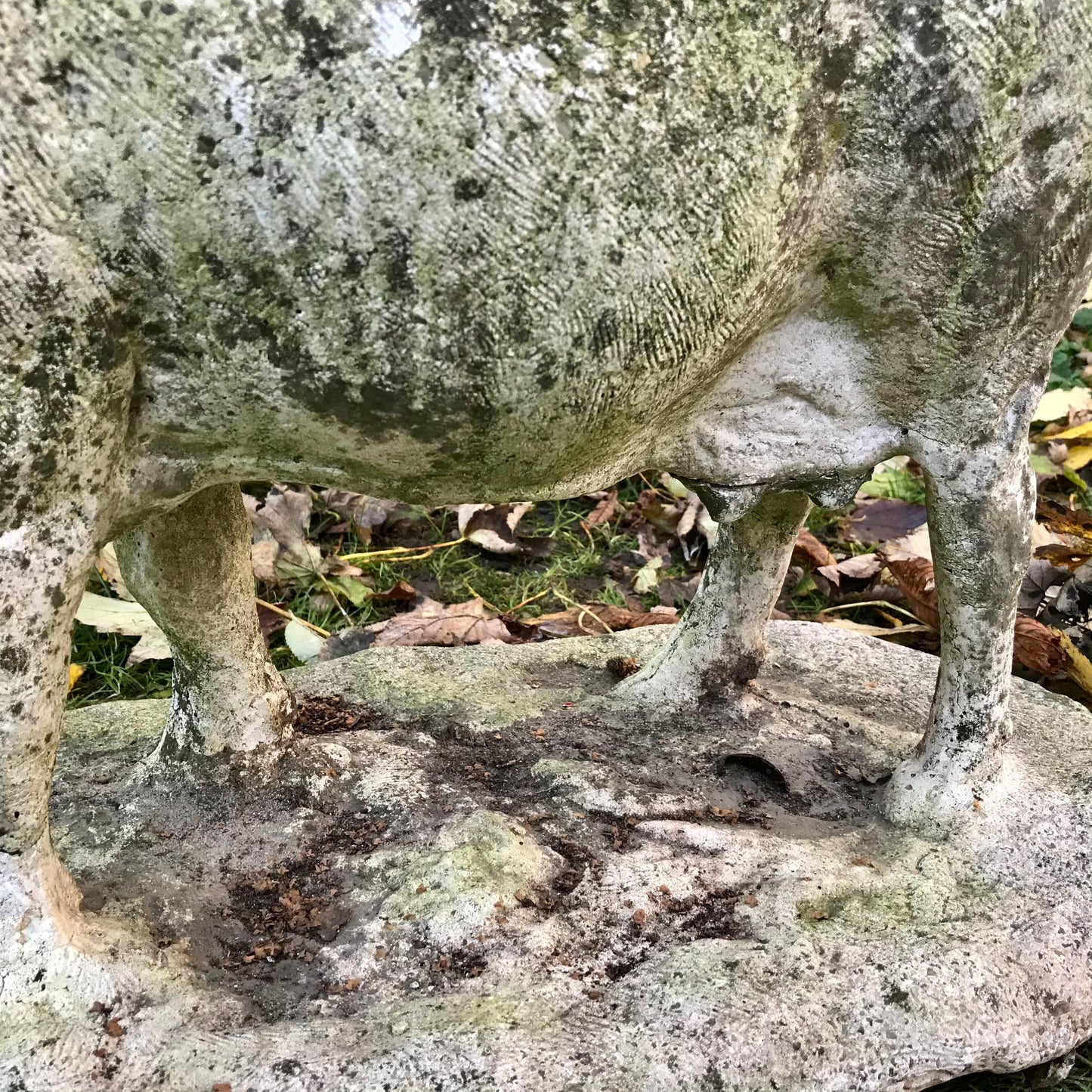 Weathered Cow Statue c.1930