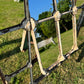 Cast Iron English Reclaimed Window Mirror c.1850