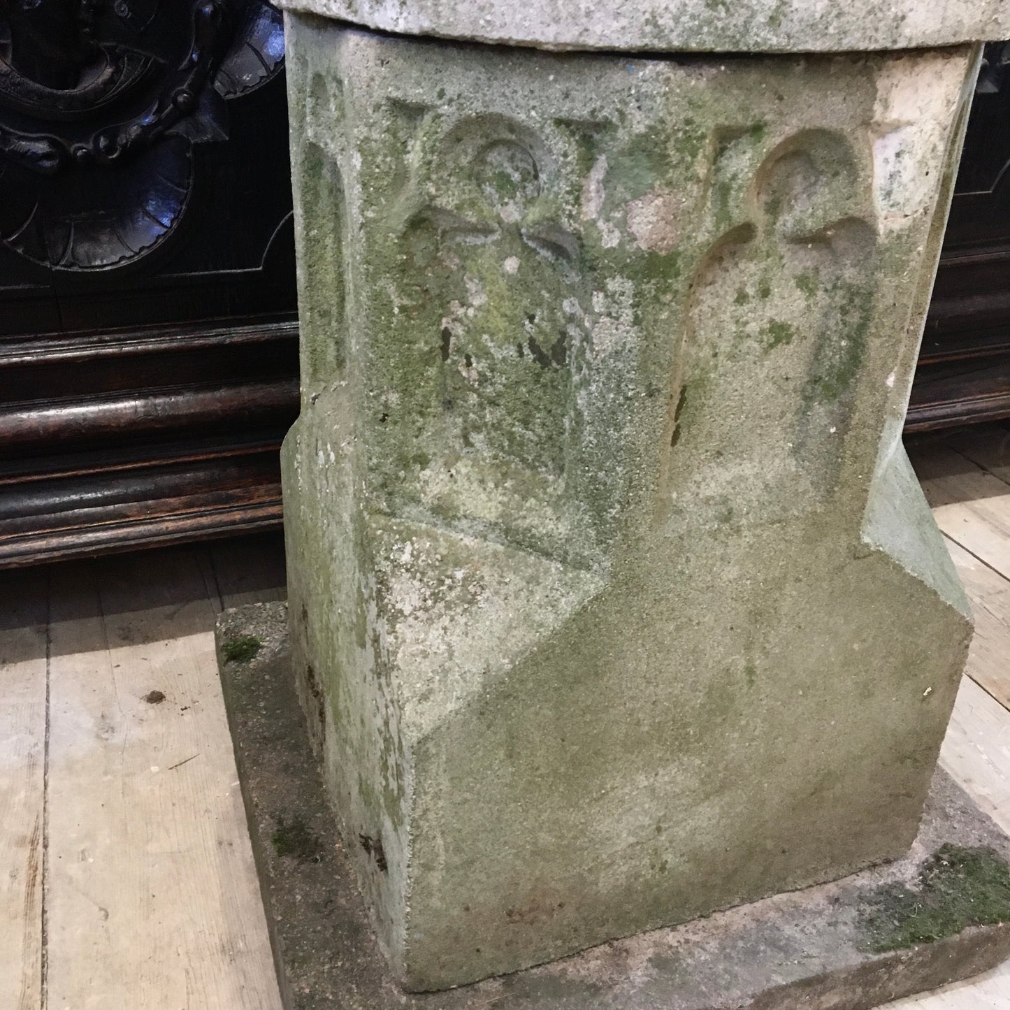 Early 20th Century Composite Stone Urn & Plinth