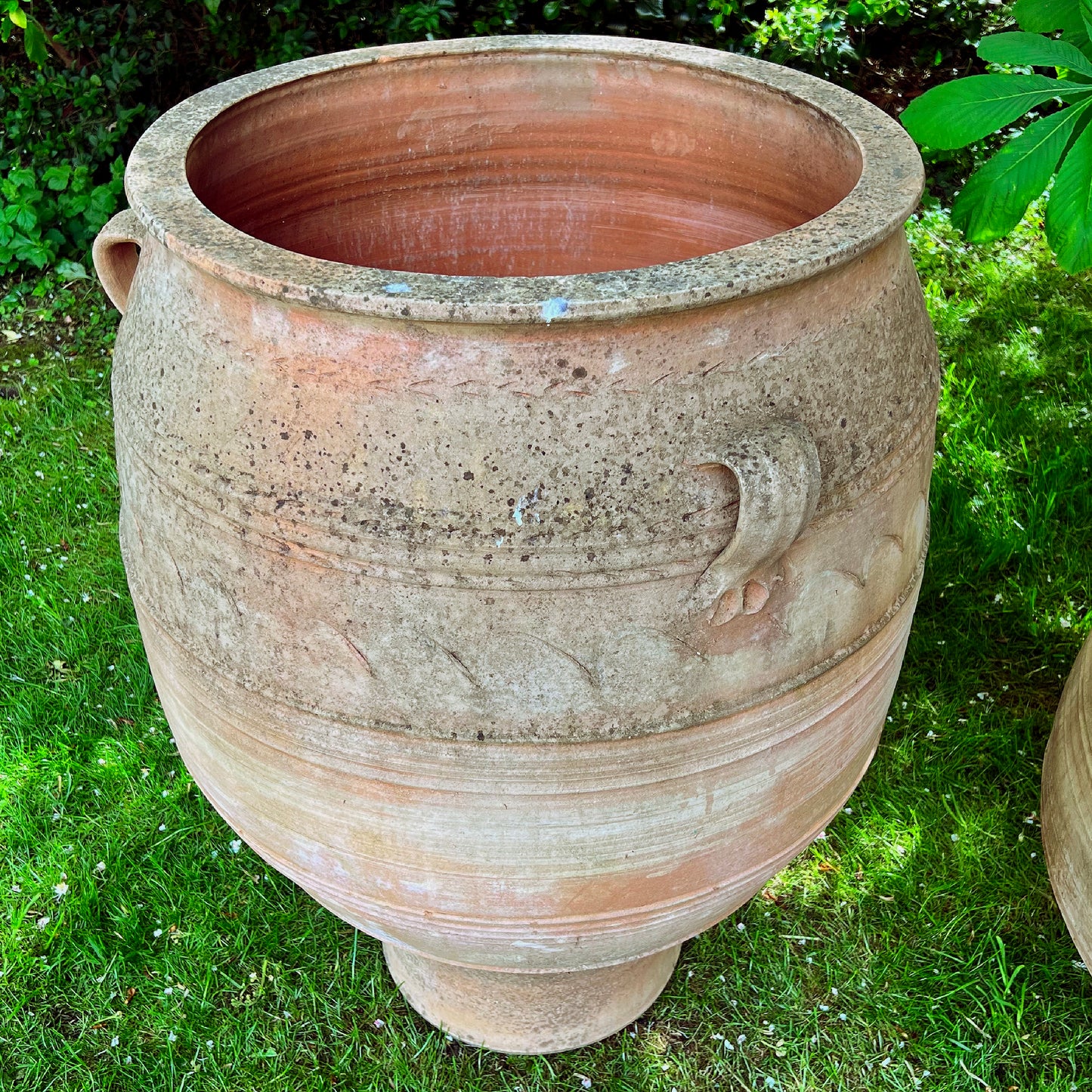 An XL Pair of Terracotta Cretan Greek Pithoi Jars