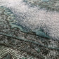 Antique Artisan Re-Worked Turkish Carpet Faded Turquoise