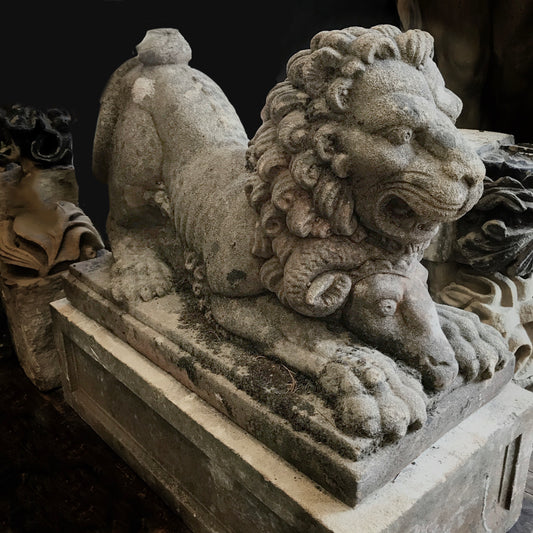 Pouncing Lion Sculpture